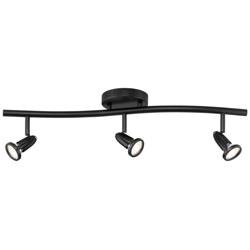 Cobra - 3-Light Dimmable LED Wall or Ceiling Spotlight Bar - Black Finish