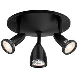 Cobra - 3-Light LED Spotlight - Black Finish - Replaceable LED