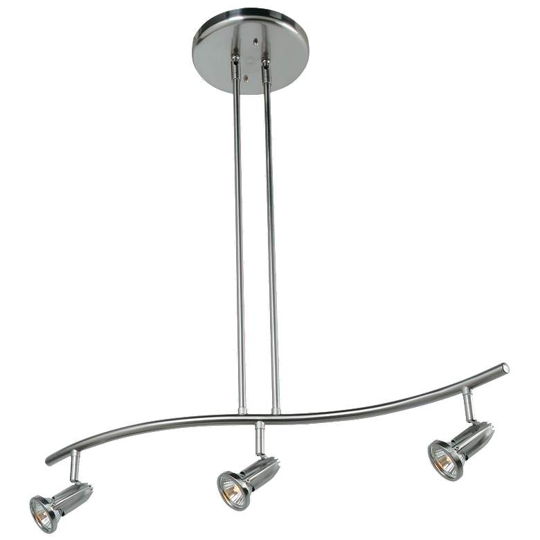 Image 1 Cobra - 3-Light Spotlight Pendant - Brushed Steel Finish