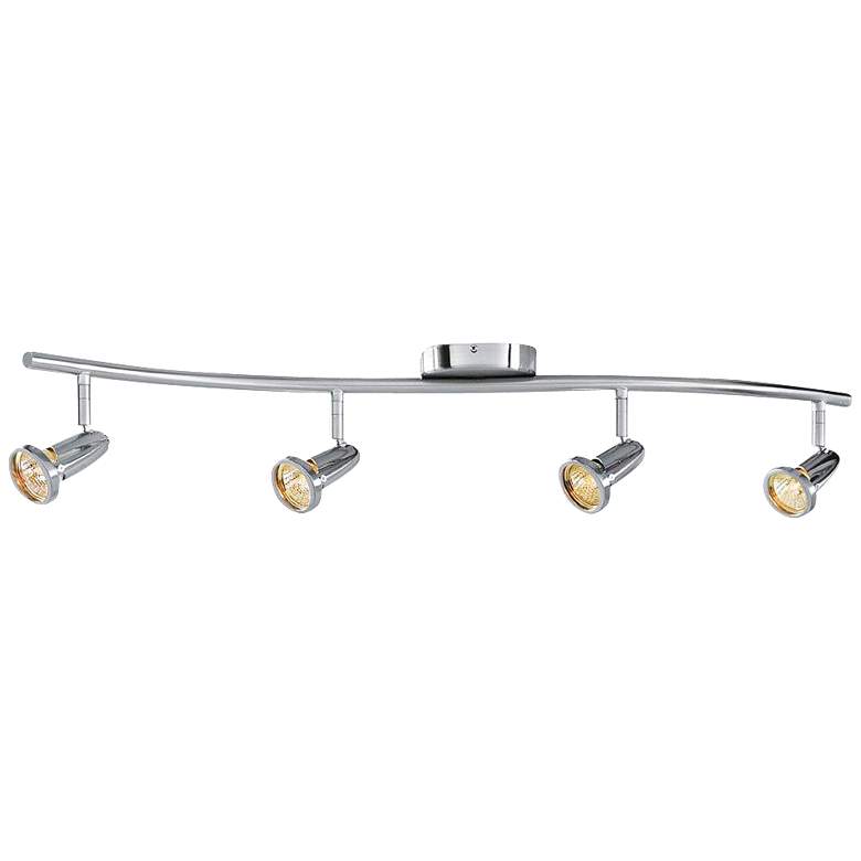 Image 1 Cobra 4-Light Brushed Steel Track Fixture