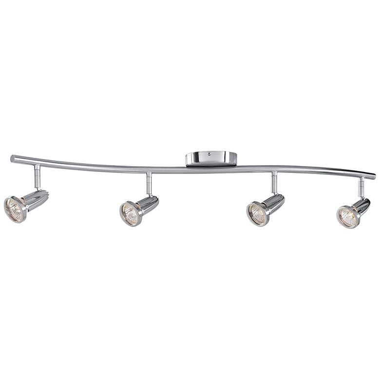 Image 2 Cobra 4-Light Brushed Steel Wave LED Track Fixture