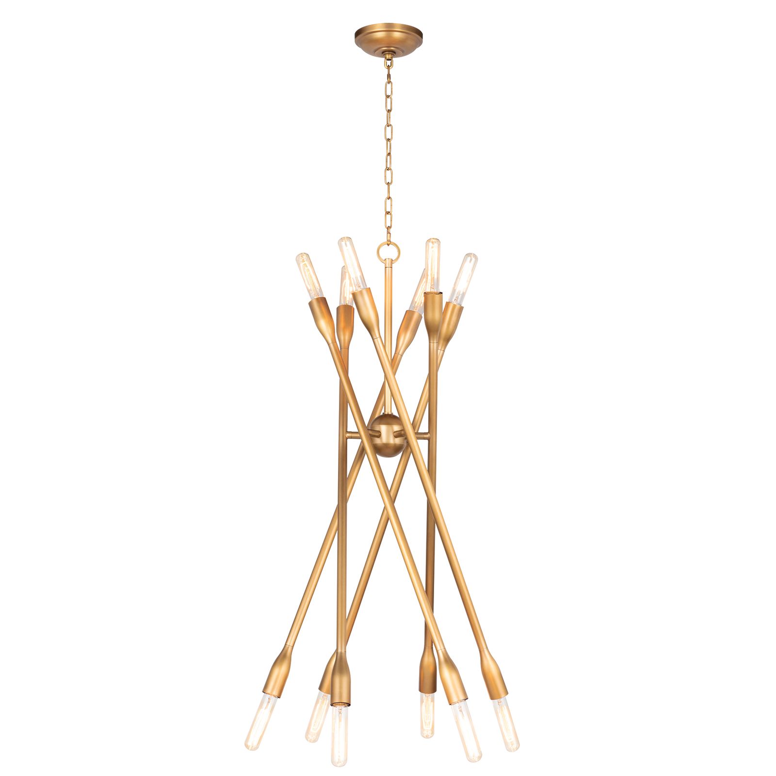 Image 2 Cobra Chandelier Large (Natural Brass) more views