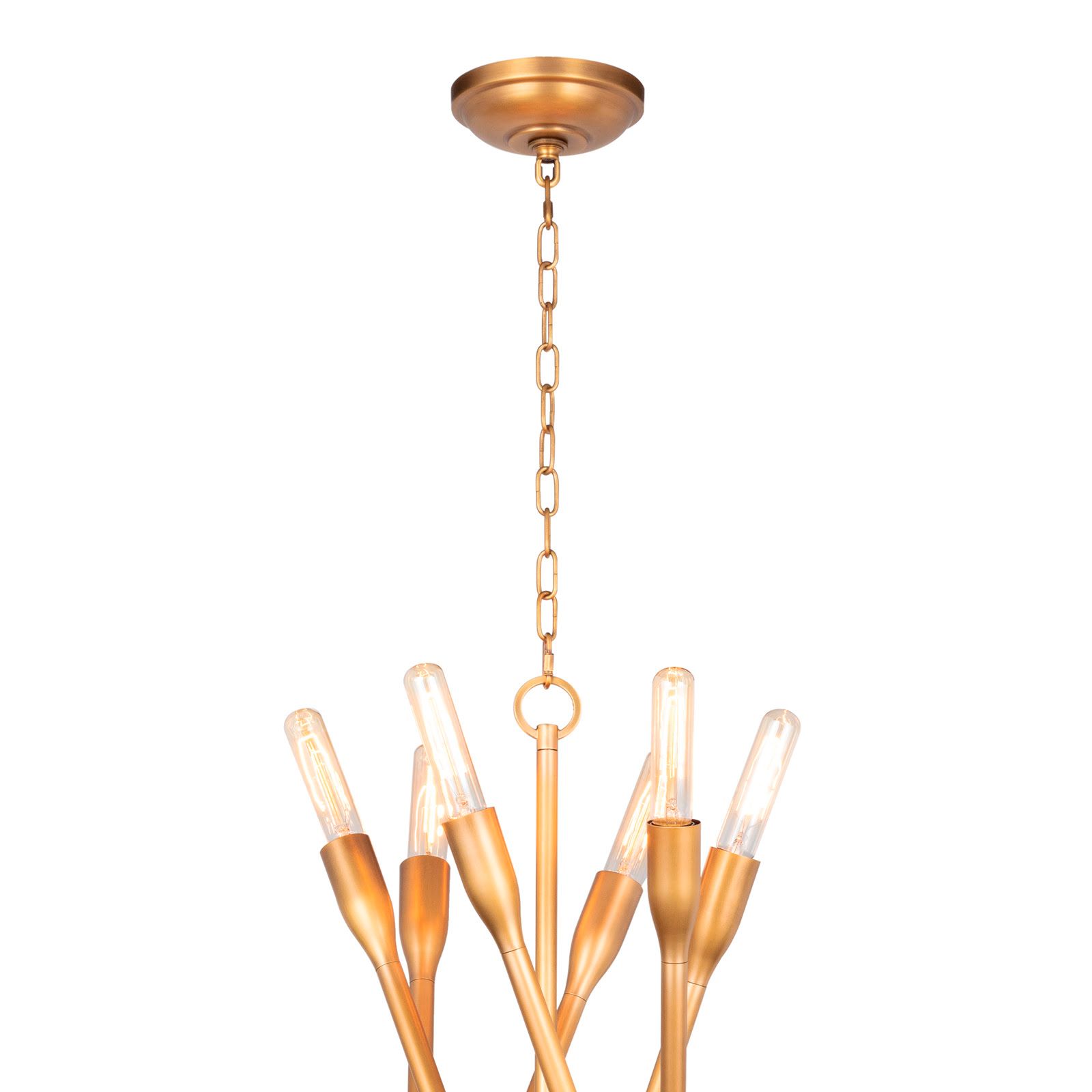 Image 5 Cobra Chandelier Large (Natural Brass) more views