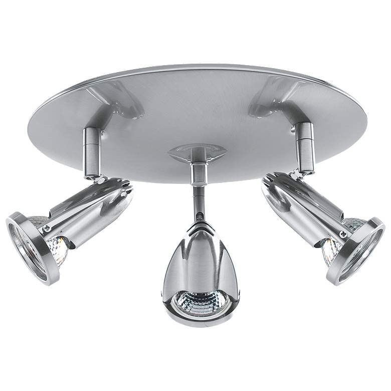 Image 1 Cobra - Dimmable LED Flush Mount Spotlight Cluster - Brushed Steel Finish