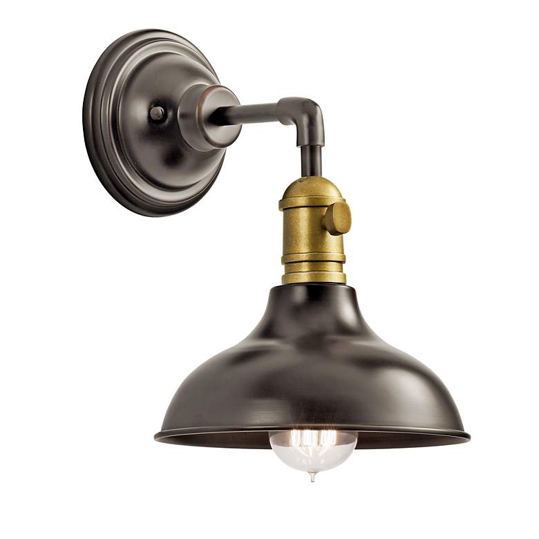 Image 3 Cobson 8" Wide Bronze Wall Sconce Convertible Mini Pendant more views