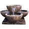 Cocco Quad 19" High Relic Lava LED Outdoor Water Fountain
