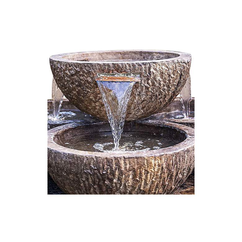 Image 3 Cocco Quad 19" High Relic Lava LED Outdoor Water Fountain more views