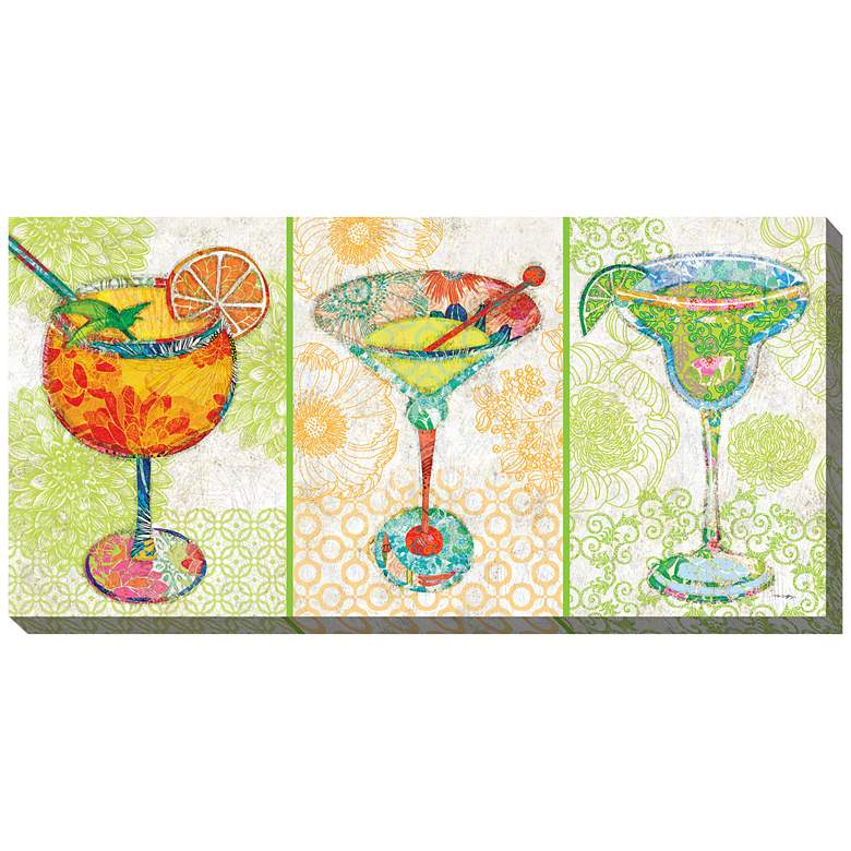 Image 1 Cocktail Hour 48" Wide All-Weather Outdoor Canvas Wall Art
