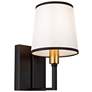 Coco 1 Light Sconce Black and Gold