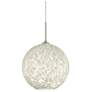 1_Coco 11 3/4"W Satin Nickel LED Mini Pendant w/ Carrera Glass