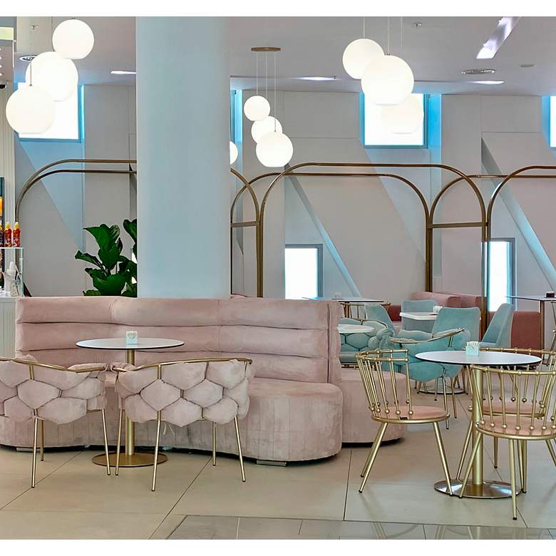 Image 2 Coco 11 3/4"W Satin Nickel LED Mini Pendant w/ Carrera Glass more views