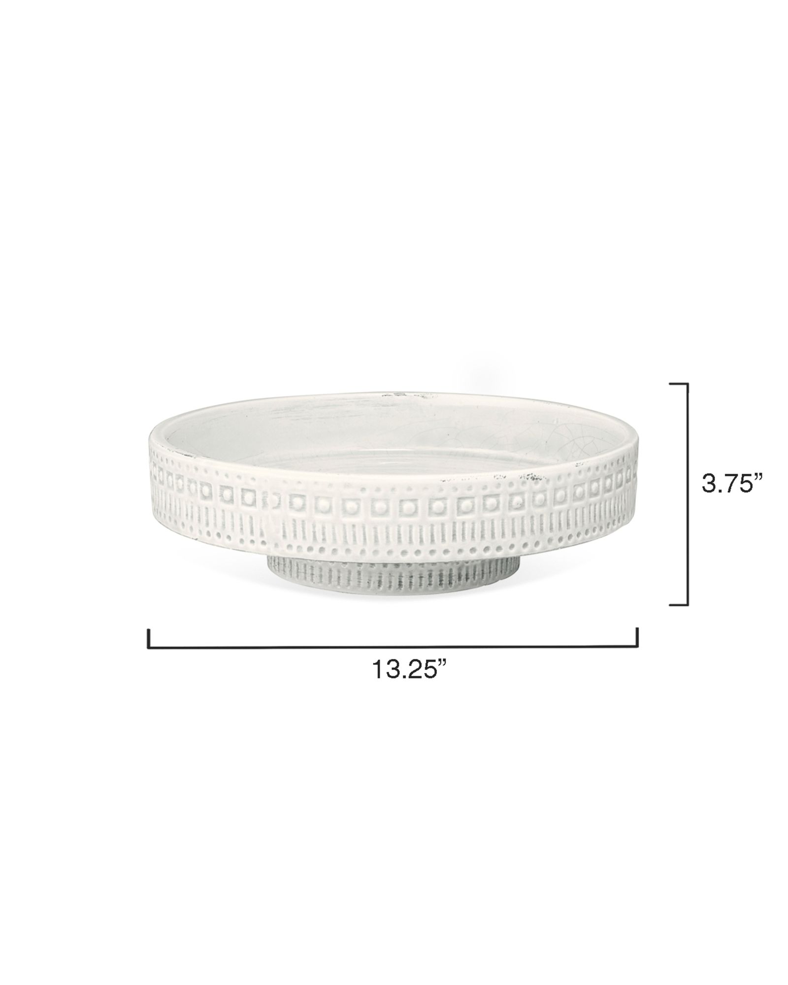 Coco 13 1/4" Wide White Modern Ceramic Pedestal Bowl