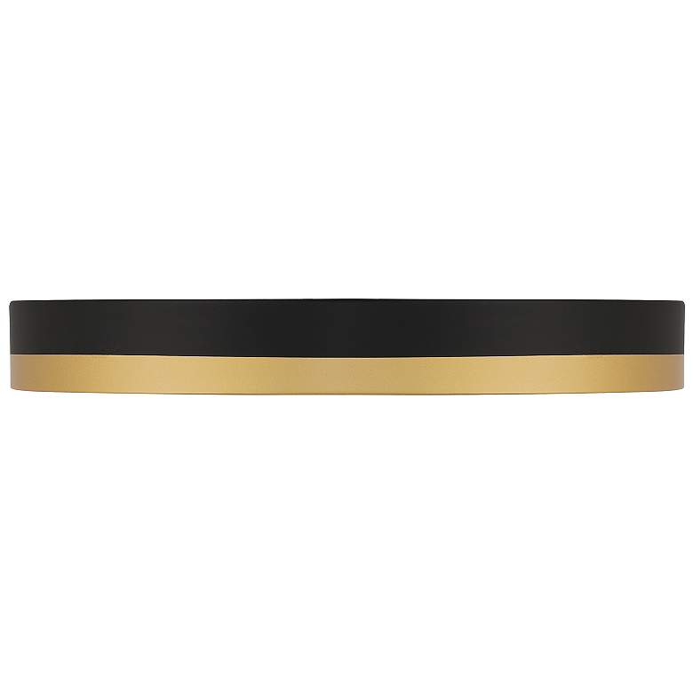 Image 3 Coco 15" Wide Black & Antique Brushed Brass LED Flush Mount more views