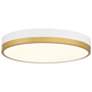 1_Coco 15" Wide White & Antique Brushed Brass LED Flush Mount