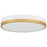 2_Coco 15" Wide White & Antique Brushed Brass LED Flush Mount more views