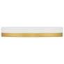 3_Coco 15" Wide White & Antique Brushed Brass LED Flush Mount more views