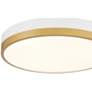 5_Coco 15" Wide White & Antique Brushed Brass LED Flush Mount more views