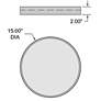6_Coco 15" Wide White & Antique Brushed Brass LED Flush Mount more views