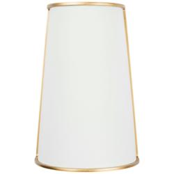 Coco 2-Lt Sconce - Matte White/French Gold