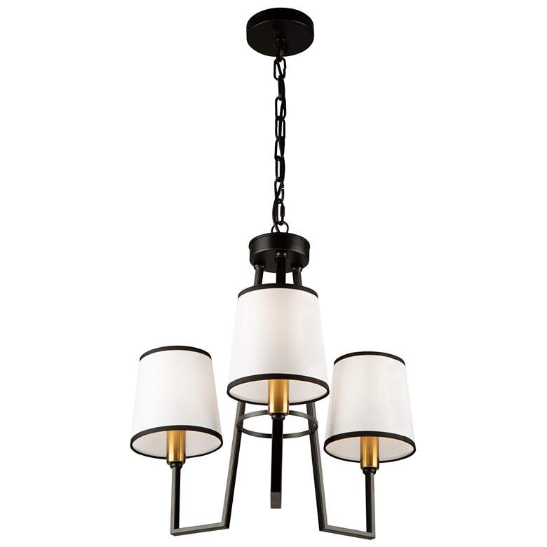 Image 1 Coco 3 Light Chandelier Black and Gold