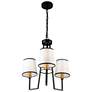 Coco 3 Light Chandelier Black and Gold
