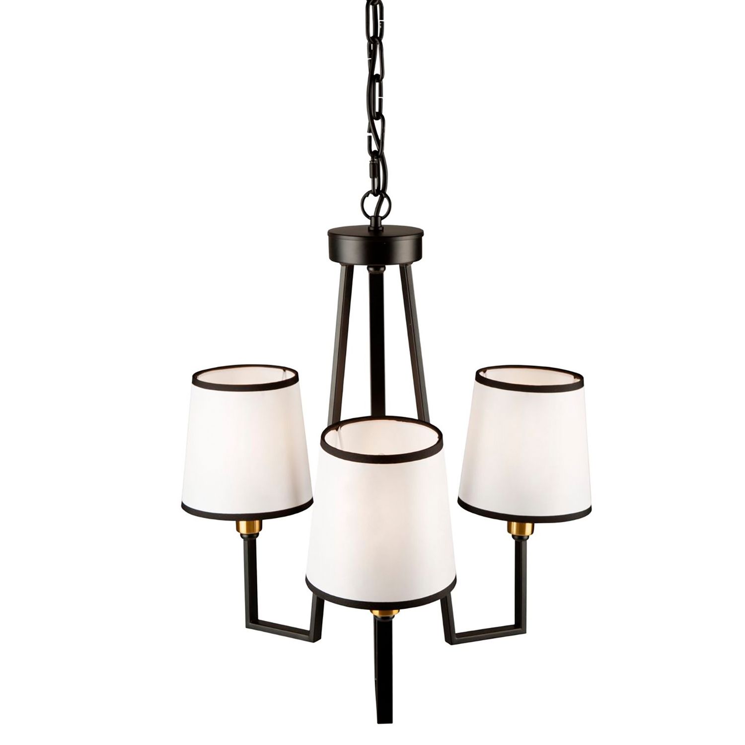 Image 4 Coco 3 Light Chandelier Black and Gold more views