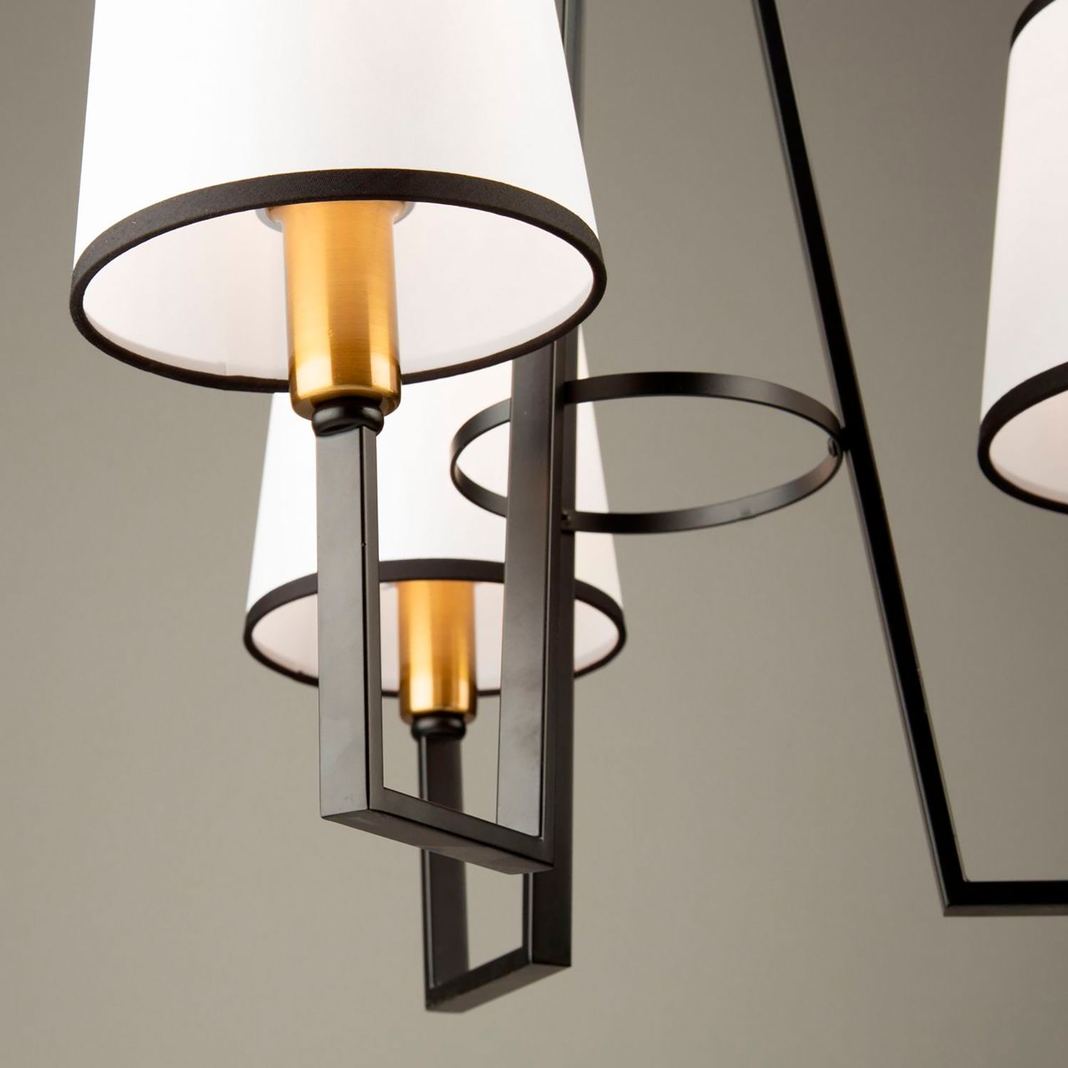 Coco 3 Light Chandelier Black and Gold