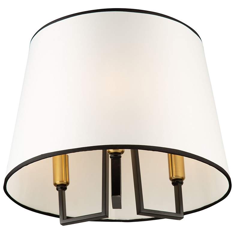 Image 1 Coco 3 Light Semi-Flush Mount Black and Gold