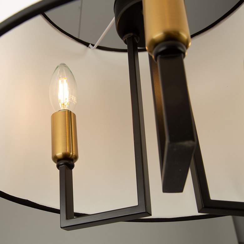 Image 7 Coco 3 Light Semi-Flush Mount Black and Gold more views