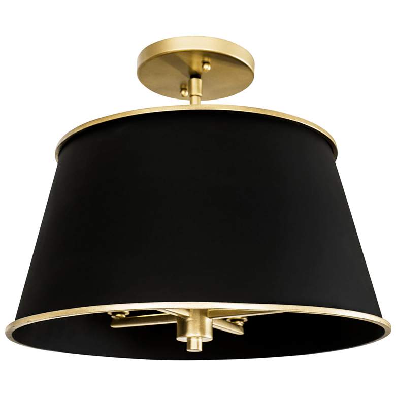 Image 1 Coco 4-Lt Semi-Flush - Matte Black/French Gold