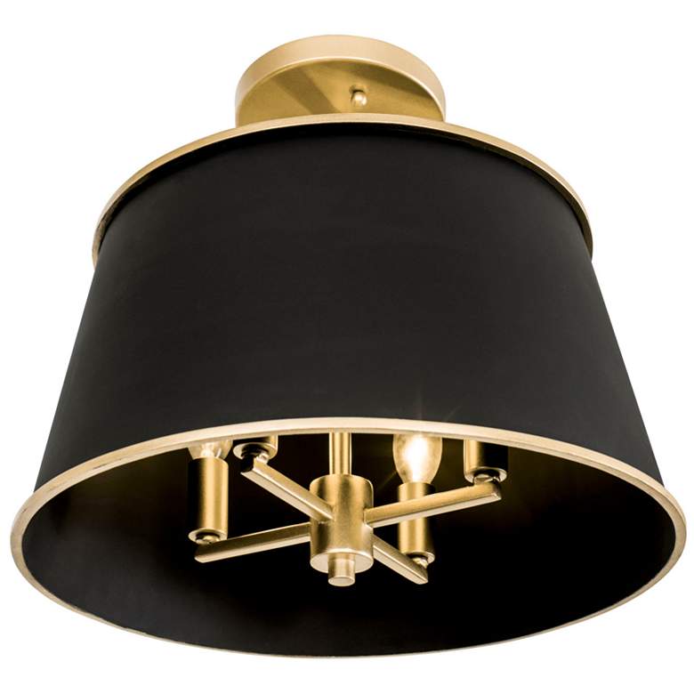 Image 2 Coco 4-Lt Semi-Flush - Matte Black/French Gold more views