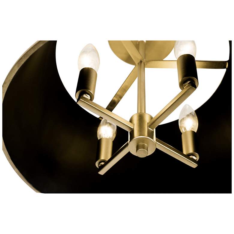 Image 4 Coco 4-Lt Semi-Flush - Matte Black/French Gold more views