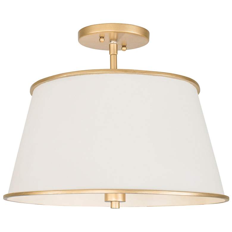 Image 1 Coco 4-Lt Semi-Flush - Matte White/French Gold