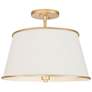 1_Coco 4-Lt Semi-Flush - Matte White/French Gold