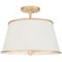 Coco 4-Lt Semi-Flush - Matte White/French Gold