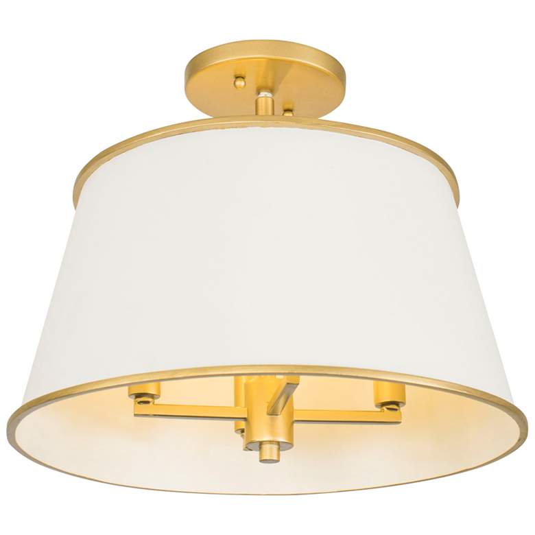 Image 2 Coco 4-Lt Semi-Flush - Matte White/French Gold more views
