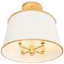 3_Coco 4-Lt Semi-Flush - Matte White/French Gold more views