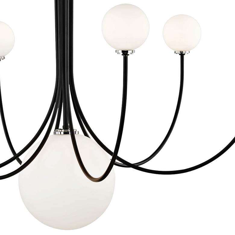 Image 3 Coco 40 inchW Polished Nickel and Black 7-Light LED Chandelier more views