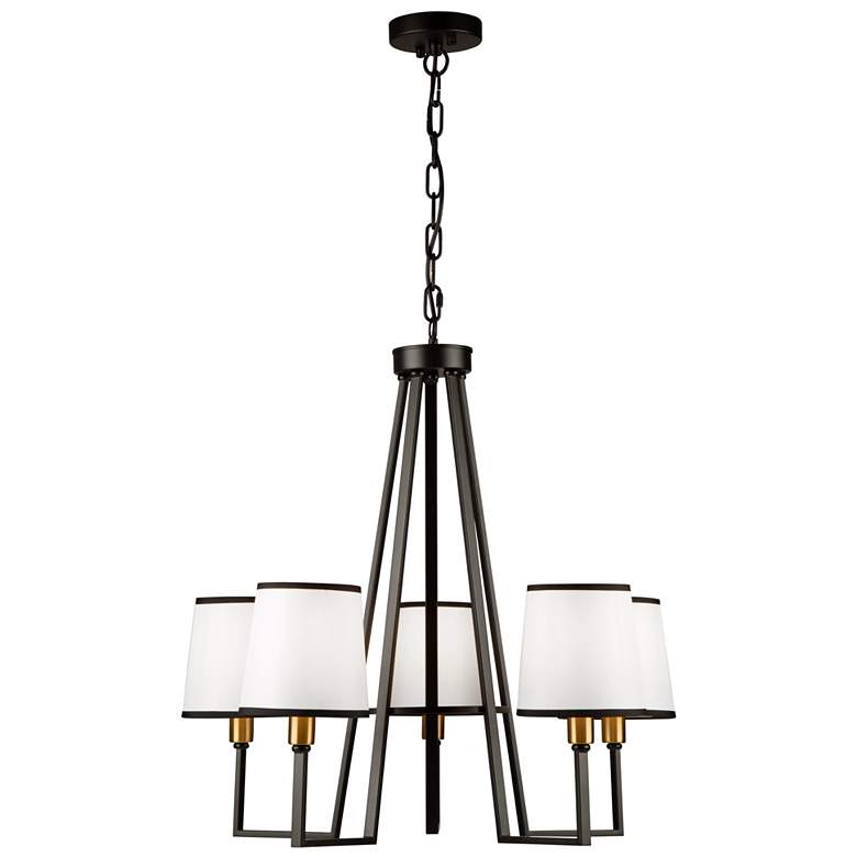 Image 1 Coco 5 Light Chandelier Black and Gold