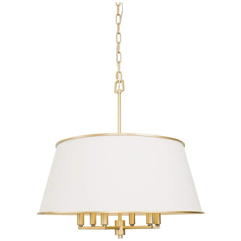 Image 4 Coco 6-Lt Pendant - Matte White/French Gold more views