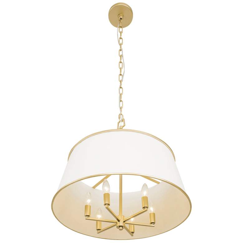 Image 6 Coco 6-Lt Pendant - Matte White/French Gold more views