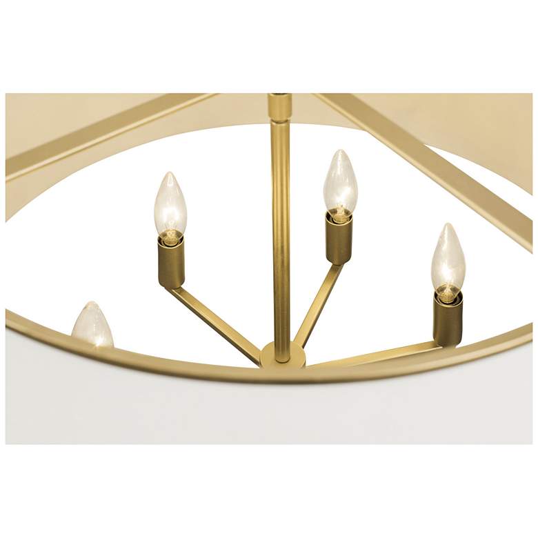 Image 7 Coco 6-Lt Pendant - Matte White/French Gold more views