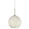 Coco 8"W Satin Nickel Mini Pendant with Carrera Glass