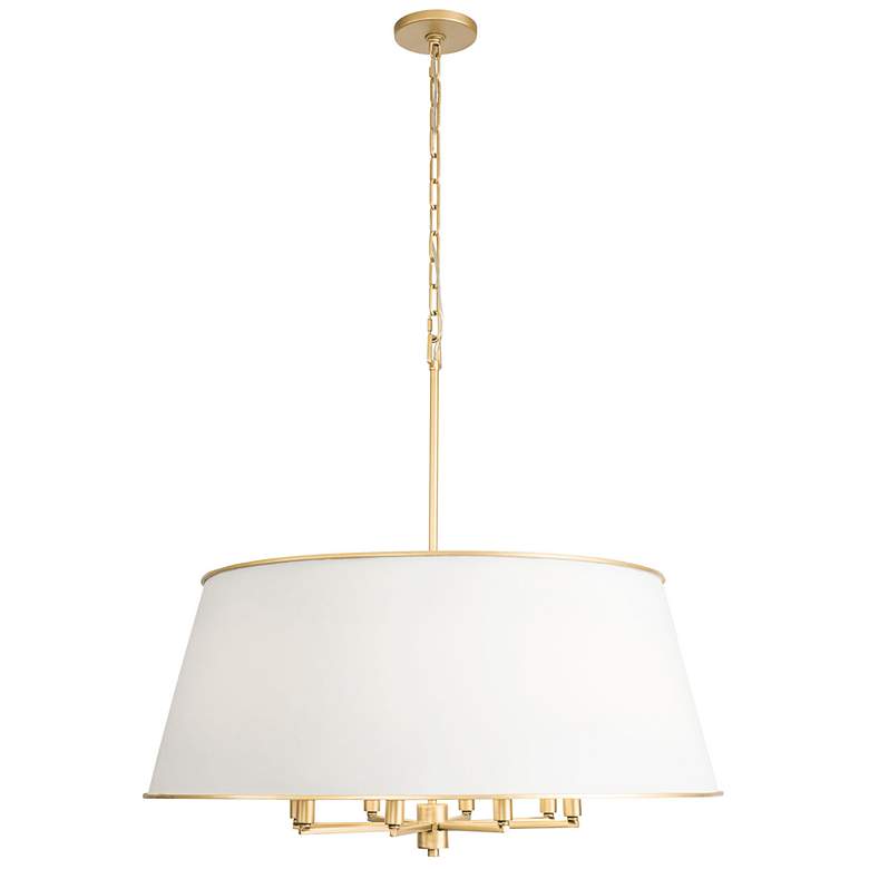 Image 1 Coco 8-Lt Pendant - Matte White/French Gold
