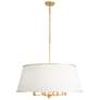 1_Coco 8-Lt Pendant - Matte White/French Gold
