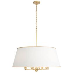 Coco 8-Lt Pendant - Matte White/French Gold
