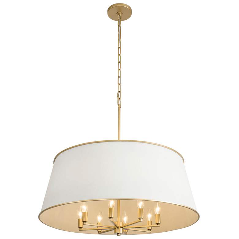 Image 2 Coco 8-Lt Pendant - Matte White/French Gold more views