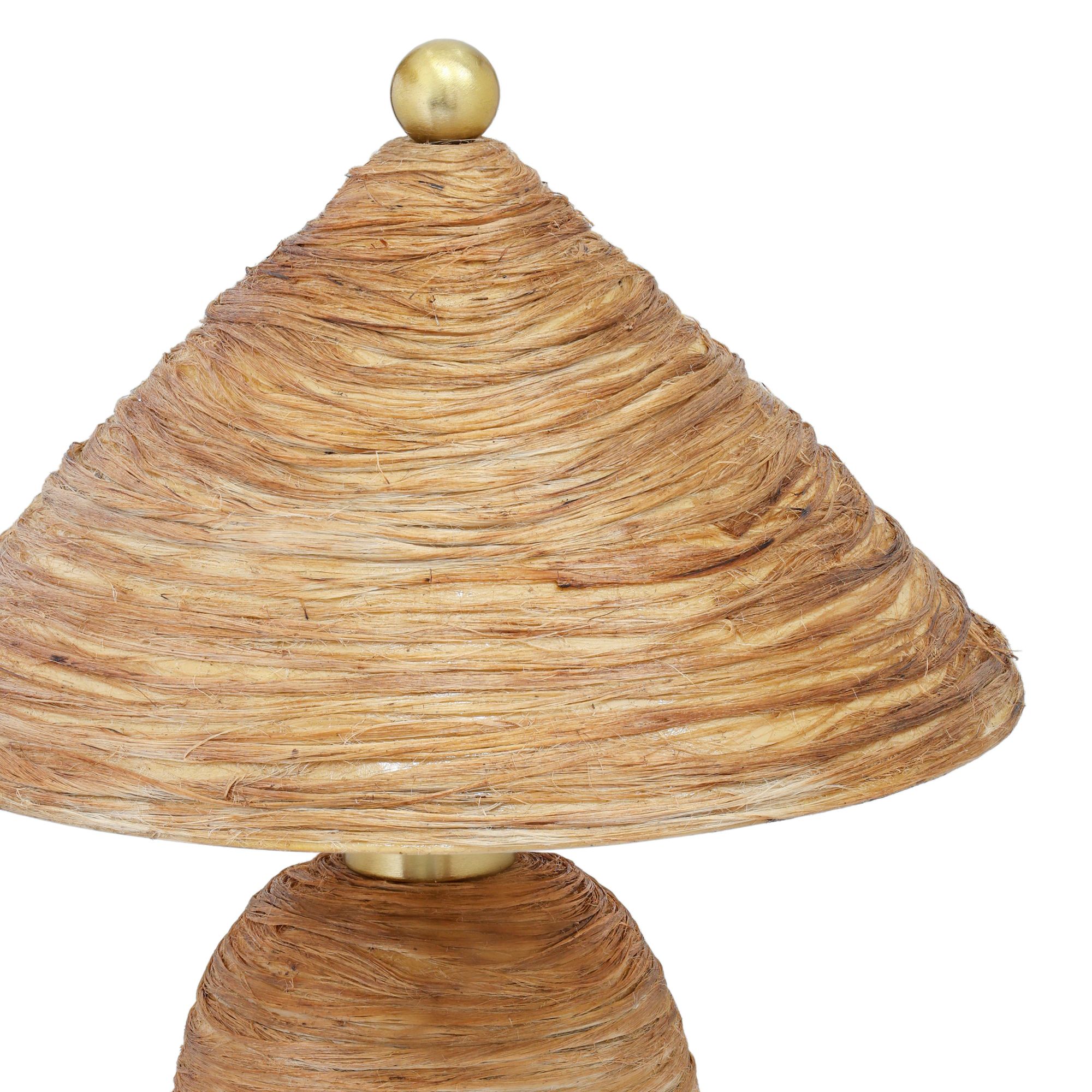 Image 5 Coco Natural Coconut Fiber Pointed Table Lamp more views
