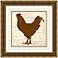 Cocorico 17" Square Rooster Chicken Wall Art