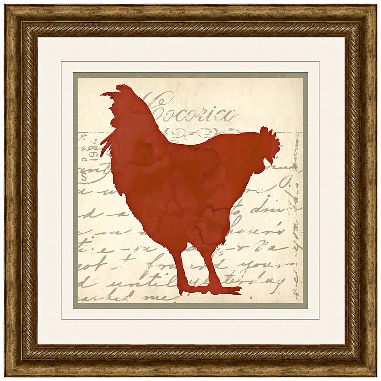 Image 1 Cocorico III 17 inch Square Chicken Wall Art